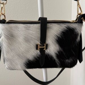 Elegant Black and White Crossbody Bag